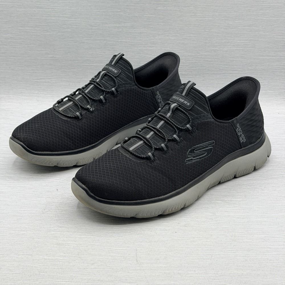 Skechers Slip Ins Men's 12 Shoes Black Summits Hands Free Walking 232457